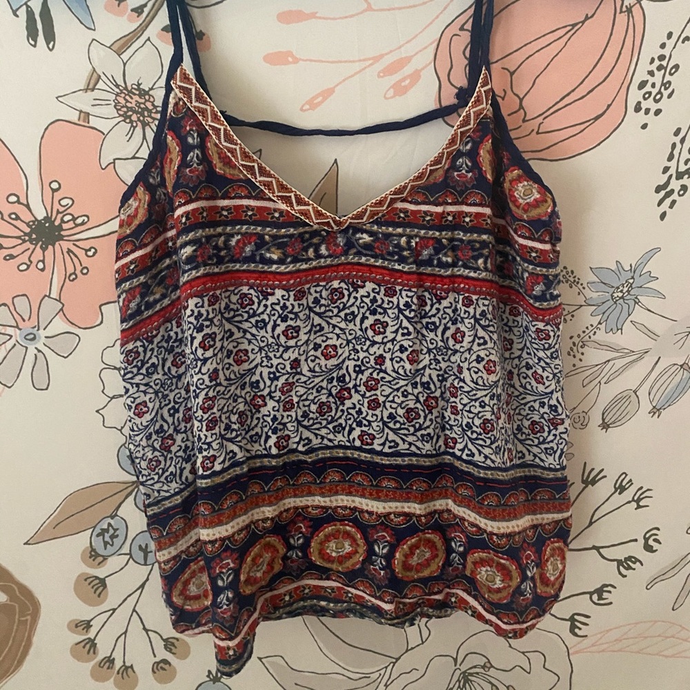 Multicolor flowy tank top